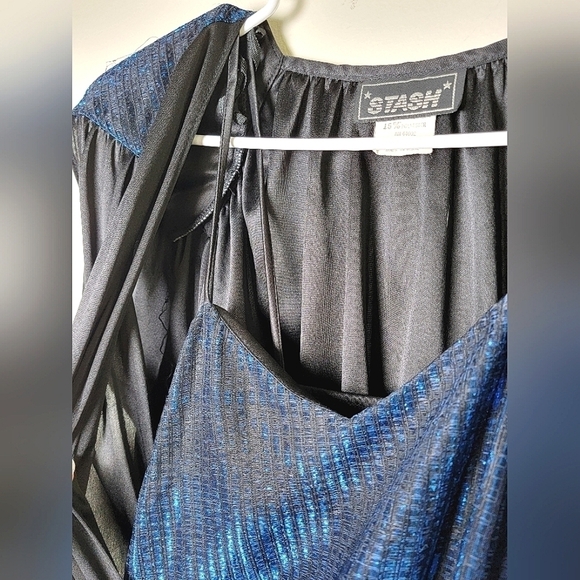 Vintage Stash Glam 70’s Disco Metallic Shimmer Jumpsuit – Sleeveless, Size M/L - Picture 6 of 8